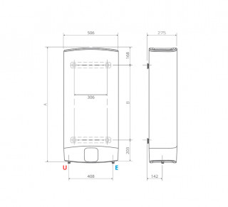 ARISTON VELIS EVO WiFi 80L EU (1066x506x275mm) 