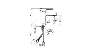 Rosan B2 Baterija Za Lavabo Jb30101 