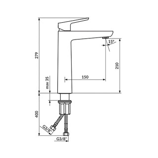 Stolz Baterija Za Lavabo L 130109B 