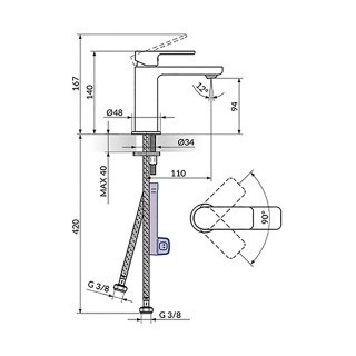 Stolz S2 Baterija Za Lavabo 230101 