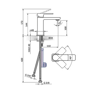 Stolz S2 Baterija Za Lavabo 230201 