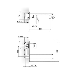 Stolz S2 Uzidna Baterija Za Lavabo 231401 