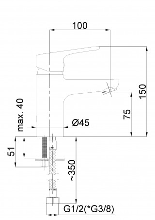 RUBINETA UNO-18 BK2     3/8  N801661 