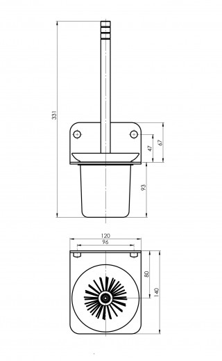 RUBINETA ALTO set galanterije - CRNI (BK) 670119 