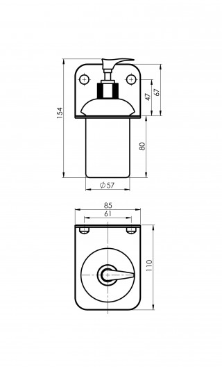 RUBINETA ALTO set galanterije - CRNI (BK) 670119 