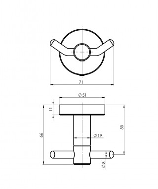 RUBINETA ROTE DRZAC BADE MANTILA 670120 