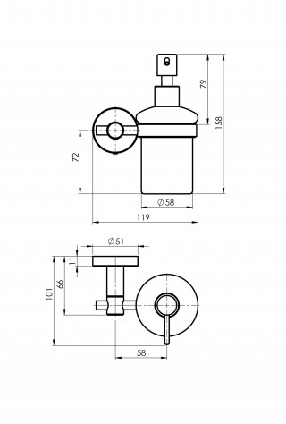 RUBINETA ROTE DOZER ZA TECNI SAPUN 670123 