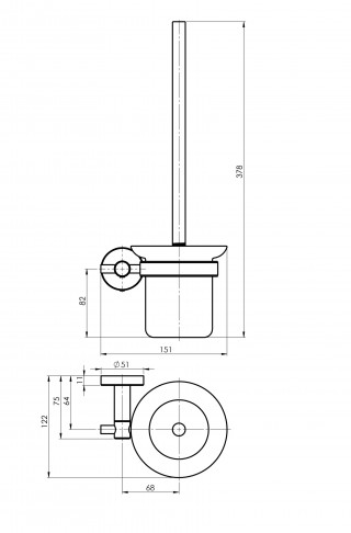 RUBINETA ROTE DRZAC WC CETKE 670124 