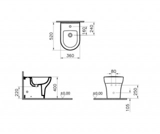 VITRA BIDE ZENTRUM 5796L003-0288 