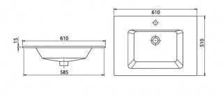 TURKUAZ IBIZA 61 CM LAVABO 50100 U 