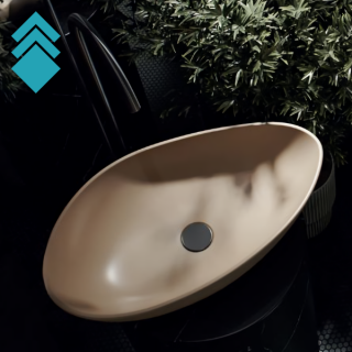TURKUAZ OLIVE 74 cm LAVABO KAPUCINO MAT 71308 