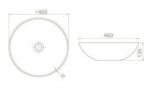 TURKUAZ ZERO 46 cm LAVABO ANTRACIT 71609 