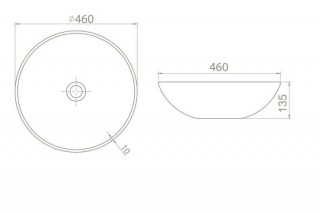 TURKUAZ ZERO 46 cm LAVABO KAPUCINO 71608 