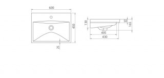 TURKUAZ ELITE 60 CM LAVABO 32000 U 