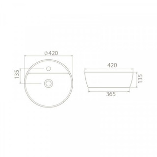 TURKUAZ ONE 42 cm LAVABO 76400 U 