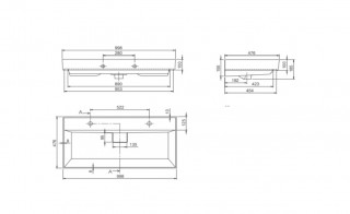 TURKUAZ SHARP 100 CM LAVABO 37600 U 2 SLAVINE 