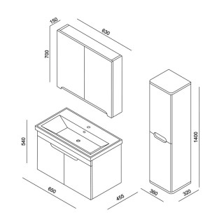 LINEART ENJ0650A.MR Ogledalo  ENJOY 650 atlantis 