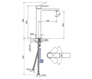 Stolz S2 Gold Baterija Za Lavabo L 230109G 