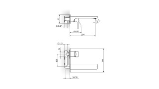 Stolz S2 Black Uzidna Baterija Za Lavabo 231401B 