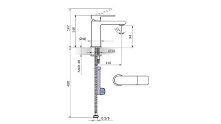 Rosan Baterija Za Lavabo Hladna Voda 254101B 