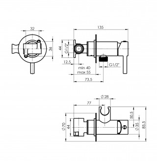 RUBINETA ULTRA BIDE UZIDNA 625121 