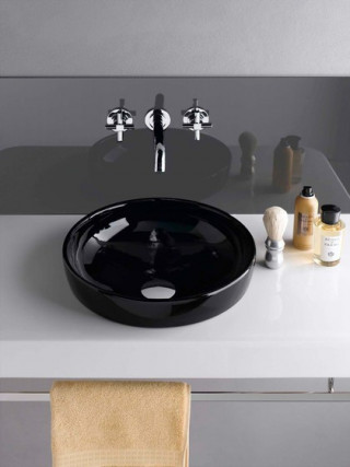 VITRA LAVABO NADGRADNI WATER JEWLES Ø40CM CRNI 4334B070-0016 