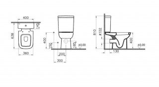 VITRA MONOBLOK S20 SA DUROPLAST SOFT CLOSE WC DASKOM BALTIK CVS2004 