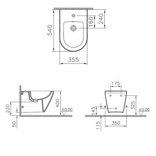 VITRA BIDE KONZOLNI INTEGRA 7042B003-0288 