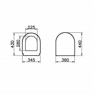 VITRA WC DASKA ZENTRUM DUROPLAST SOFT CLOSE 94-003-009 