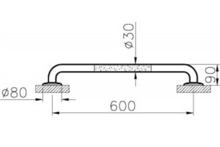 VITRA RUKOHVAT 60CM INOX ZA INVALIDE 320-3010 