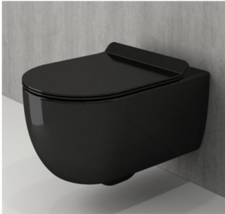 BOCCHI V-TONDO RIMLESS KONZOLNA SOLJA SA DASKOM SJAJ CRNA1416-005-0129 
