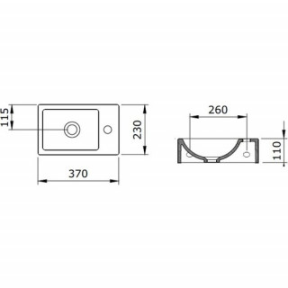 BOCCHI MILANO LAVABO 37CM - BELI 1418-001-0126 