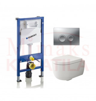 SET GEBERIT UGRADNI 458.112.21.1 + HROM MAT TIPKA + WC SOLJA BOCCHI SA DASKOM 