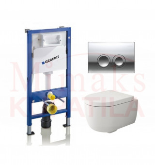 SET GEBERIT UGRADNI 458.112.21.1 + HROM TIPKA + WC SOLJA BOCCHI SA DASKOM 