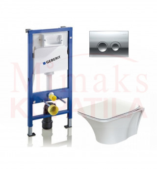 SET GEBERIT UGRADNI 458.112.21.1 + HROM TIPKA + WC SOLJA IBIZA SA DASKOM 