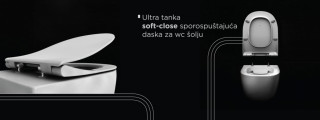 SET FLUENTA UGRADNI KOMPLET RIMLESS WC SOLJA CRNI DIAMOND TASTER 