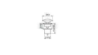 Stolz S2 Gold Automatski Gornji Deo Sifona 5/4 Klik-Klak Nb245 