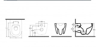 Isvea Infinity 10NF02001 konzolna šolja rimfree 