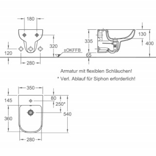 Geberit  Smyle konzolni bide 500.216.01.1 