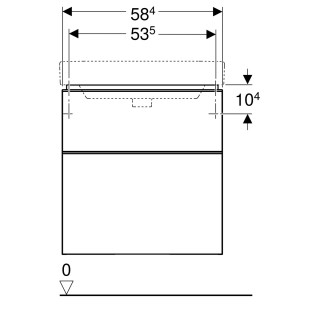 Geberit Smyle Square ormarić beli, sjaj, 58,4x61,7x47 cm 500.352.00.1 