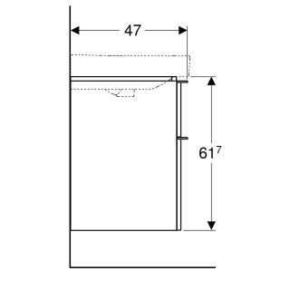 Geberit Smyle Square ormarić beli, sjaj, 58,4x61,7x47 cm 500.352.00.1 