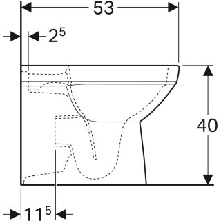 Geberit Selnova Square wc šolja, back to wall, rimfree 500.153.01.1 