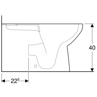 Geberit Selnova Square šolja za monoblok, back to wall, rimfree 500.489.01.1 