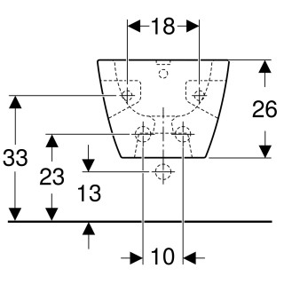 Geberit Selnova Square konzolni bide 501.547.01.1 