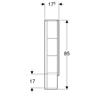 Geberit Selnova Square ormarić sa ogledalom, orah, 58,8x85x17,5cm 501.266.00.1 