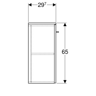 Geberit Selnova Square bočni ormarić, orah,33x65x29,7 cm 501.274.00.1 