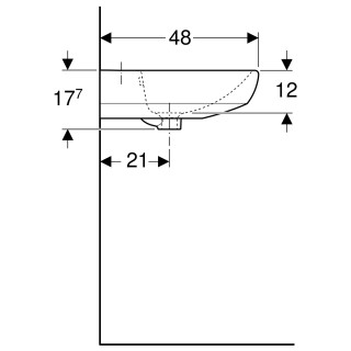 Geberit Selnova umivaonik, 60x48 cm 500.305.01.1 