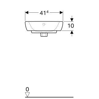 Geberit Selnova ugaoni umivaonik, 41,4 cm 500.326.01.1 