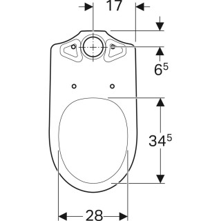 Geberit Selnova wc šolja za monoblok, podna, vertikalni odvod 500.281.01.1 