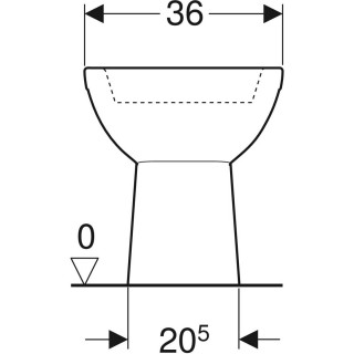 Geberit Selnova wc šolja za monoblok, podna, vertikalni odvod 500.281.01.1 